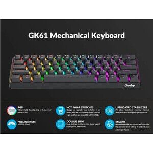 Geeky GK61 Mechanical Gaming Keyboard | Brand New & Tested